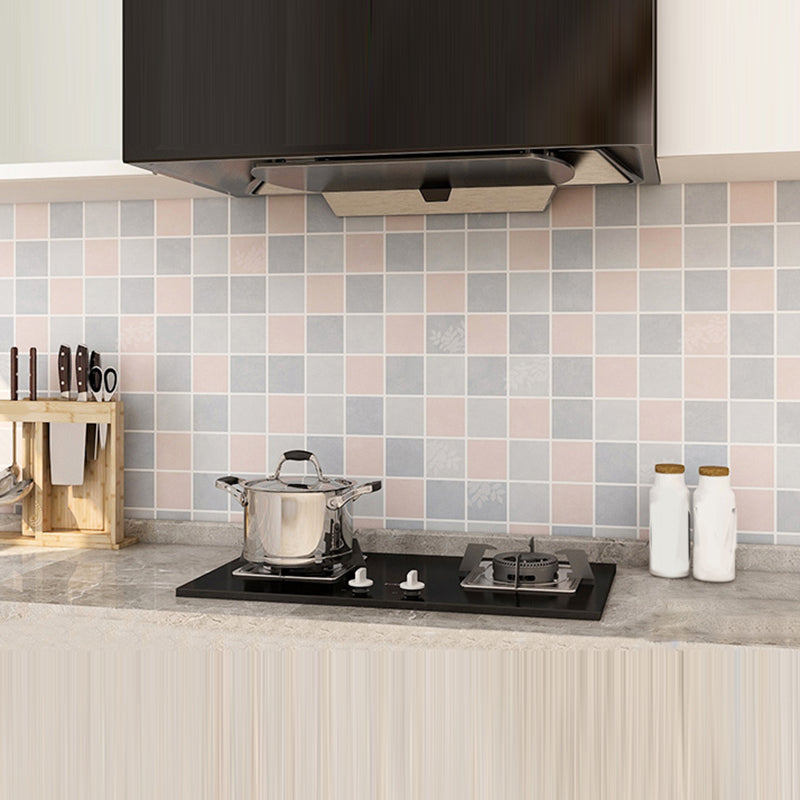 Kitchen Waterproof Backsplash Tile Peel and Stick Backsplash Tile Gray-Pink Clearhalo 'Flooring 'Home Improvement' 'home_improvement' 'home_improvement_peel_stick_blacksplash' 'Peel & Stick Backsplash Tile' 'peel_stick_blacksplash' 'Walls & Ceilings' Walls and Ceiling' 6644650