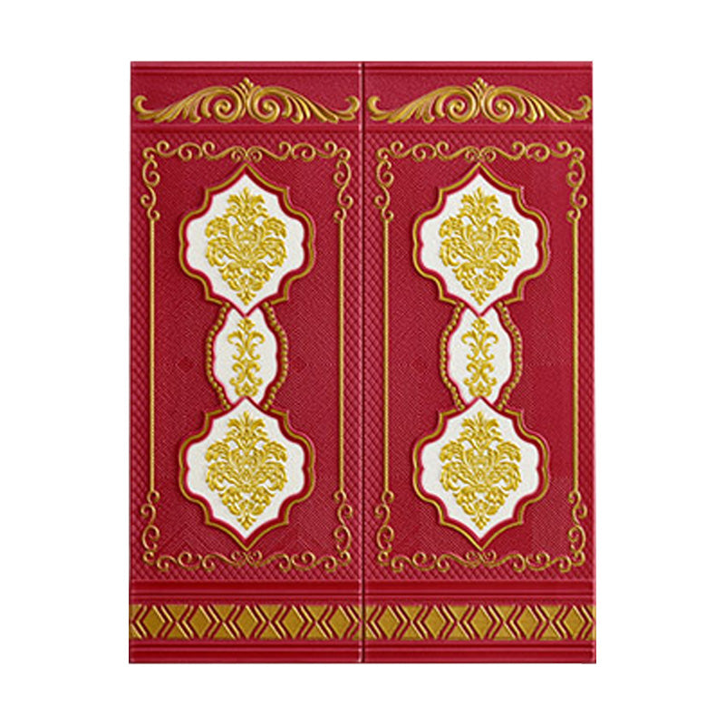 3D Embossed Wall Paneling Glam Style Waterproof Wall Paneling for Living Room Red Clearhalo 'Flooring 'Home Improvement' 'home_improvement' 'home_improvement_wall_paneling' 'Wall Paneling' 'wall_paneling' 'Walls & Ceilings' Walls and Ceiling' 6644749