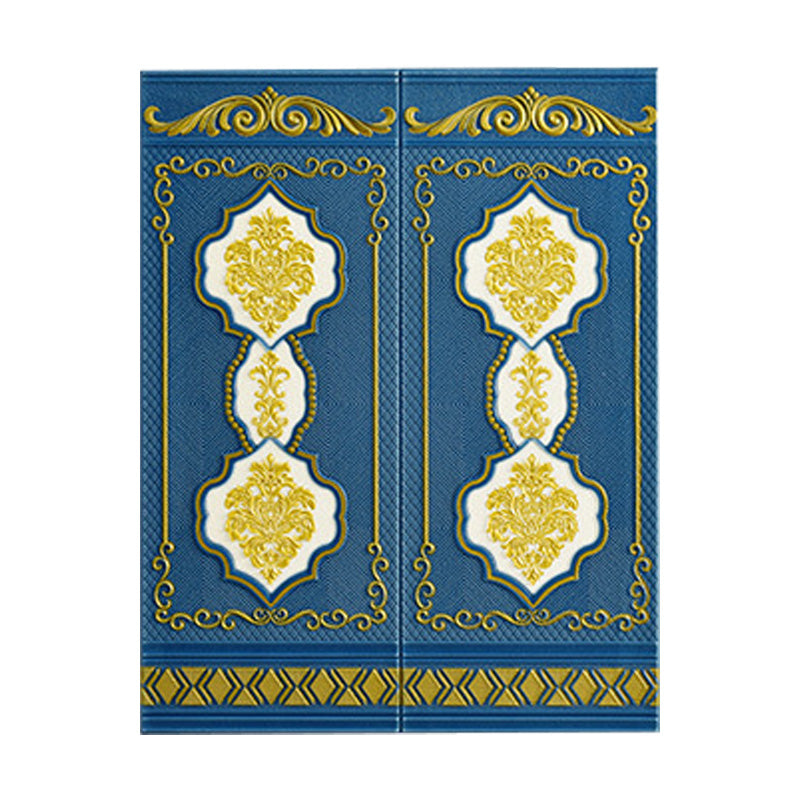 3D Embossed Wall Paneling Glam Style Waterproof Wall Paneling for Living Room Blue Clearhalo 'Flooring 'Home Improvement' 'home_improvement' 'home_improvement_wall_paneling' 'Wall Paneling' 'wall_paneling' 'Walls & Ceilings' Walls and Ceiling' 6644753