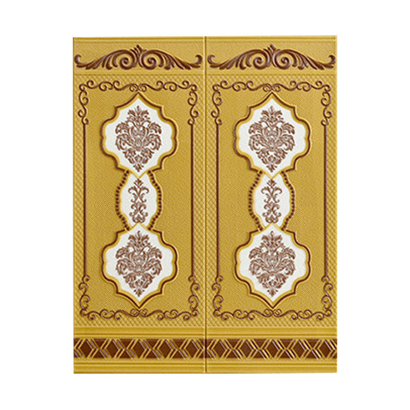 3D Embossed Wall Paneling Glam Style Waterproof Wall Paneling for Living Room Gold Clearhalo 'Flooring 'Home Improvement' 'home_improvement' 'home_improvement_wall_paneling' 'Wall Paneling' 'wall_paneling' 'Walls & Ceilings' Walls and Ceiling' 6644757