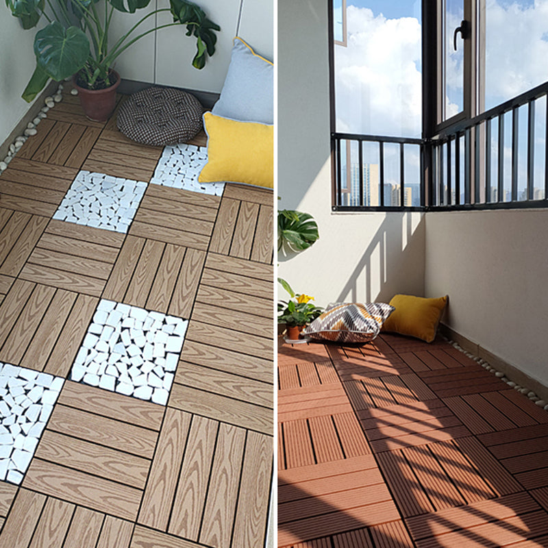 Modern Plastic Wood Laminate Plank Flooring Outdoors Mildew Resistant Laminate Clearhalo 'Flooring 'Home Improvement' 'home_improvement' 'home_improvement_laminate_flooring' 'Laminate Flooring' 'laminate_flooring' Walls and Ceiling' 6644791