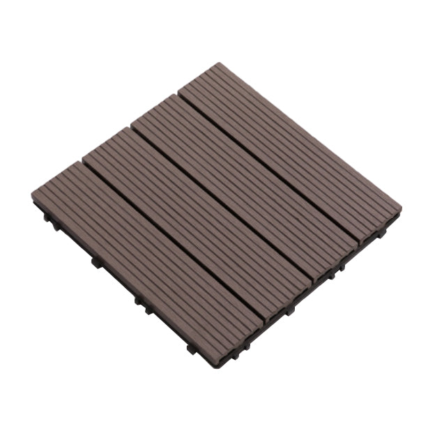 Interlocking Composite Deck Tile Outdoor Patio 11.8" x 11.8" Decktile Clearhalo 'Home Improvement' 'home_improvement' 'home_improvement_outdoor_deck_tiles_planks' 'Outdoor Deck Tiles & Planks' 'Outdoor Flooring & Tile' 'Outdoor Remodel' 'outdoor_deck_tiles_planks' 6645345