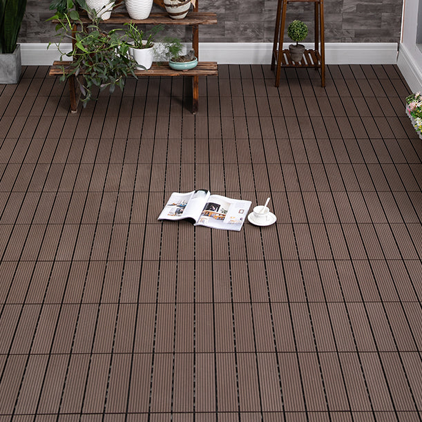 Interlocking Composite Deck Tile Outdoor Patio 11.8" x 11.8" Decktile Clearhalo 'Home Improvement' 'home_improvement' 'home_improvement_outdoor_deck_tiles_planks' 'Outdoor Deck Tiles & Planks' 'Outdoor Flooring & Tile' 'Outdoor Remodel' 'outdoor_deck_tiles_planks' 6645352