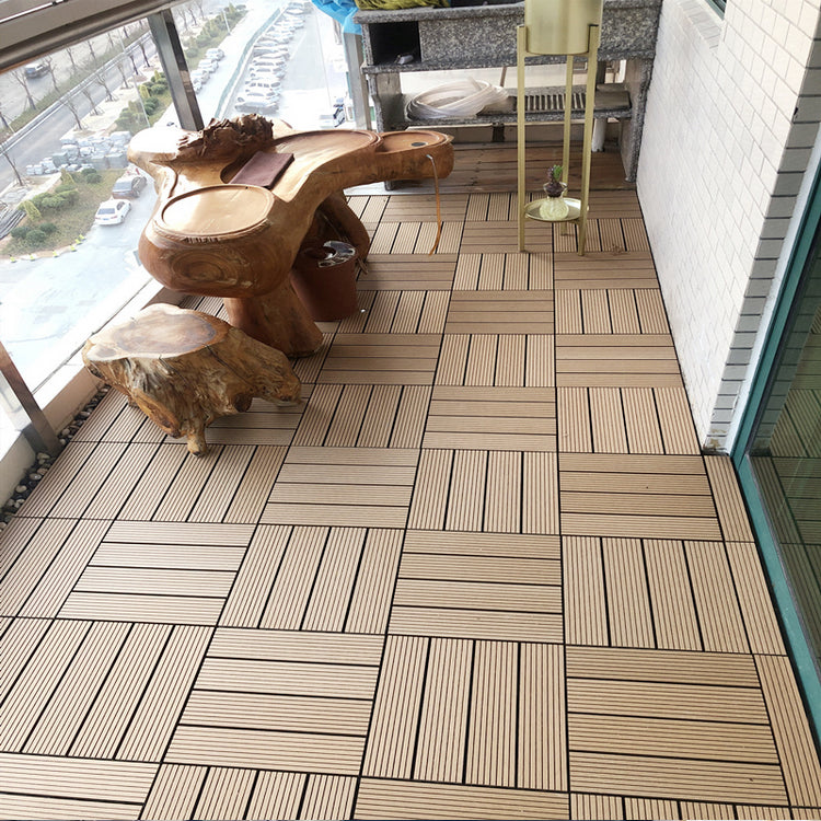 Interlocking Composite Deck Tile Outdoor Patio 11.8" x 11.8" Decktile Clearhalo 'Home Improvement' 'home_improvement' 'home_improvement_outdoor_deck_tiles_planks' 'Outdoor Deck Tiles & Planks' 'Outdoor Flooring & Tile' 'Outdoor Remodel' 'outdoor_deck_tiles_planks' 6645362