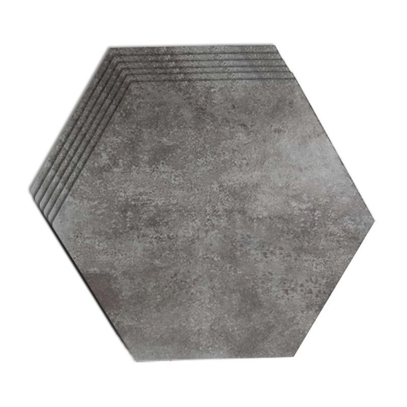 Modern Style Indoor Tile Hexagon Living Room Floor and Wall Tile Black-Gray Clearhalo 'Floor Tiles & Wall Tiles' 'floor_tiles_wall_tiles' 'Flooring 'Home Improvement' 'home_improvement' 'home_improvement_floor_tiles_wall_tiles' Walls and Ceiling' 6646038