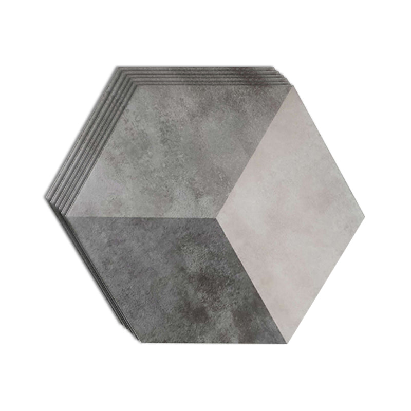 Modern Style Indoor Tile Hexagon Living Room Floor and Wall Tile Dark Gray Clearhalo 'Floor Tiles & Wall Tiles' 'floor_tiles_wall_tiles' 'Flooring 'Home Improvement' 'home_improvement' 'home_improvement_floor_tiles_wall_tiles' Walls and Ceiling' 6646044