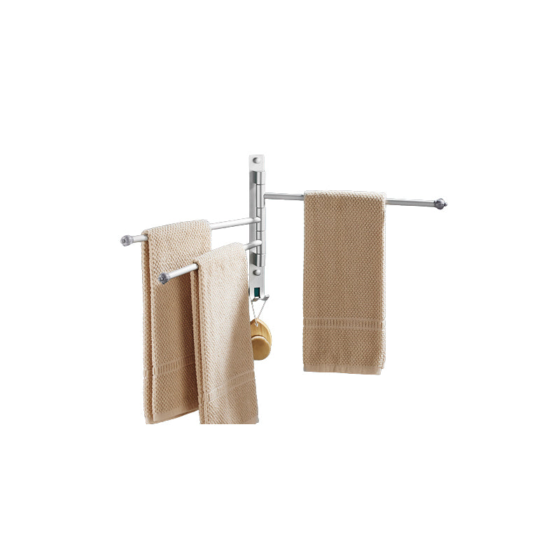 2-Piece Towel Bar in Stainless Steel Modern 13.6" W Bathroom Accessory Set Silver 1 Piece 3 Towel Rails Included Clearhalo 'Bathroom Hardware Sets' 'Bathroom Hardware' 'Bathroom Remodel & Bathroom Fixtures' 'bathroom_hardware_sets' 'Home Improvement' 'home_improvement' 'home_improvement_bathroom_hardware_sets' 6648862