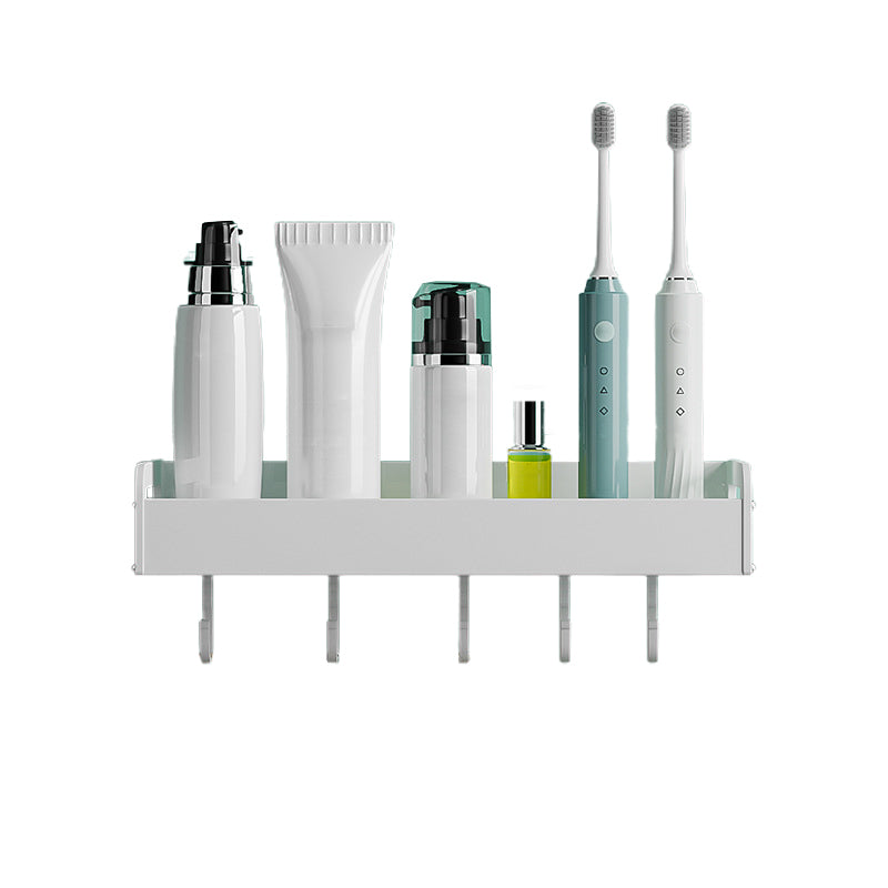 2-Piece Modern Bathroom Accessory Set White Rectangular Bath Shelf 1 Piece Unavailable Clearhalo 'Bathroom Hardware Sets' 'Bathroom Hardware' 'Bathroom Remodel & Bathroom Fixtures' 'bathroom_hardware_sets' 'Home Improvement' 'home_improvement' 'home_improvement_bathroom_hardware_sets' 6648908