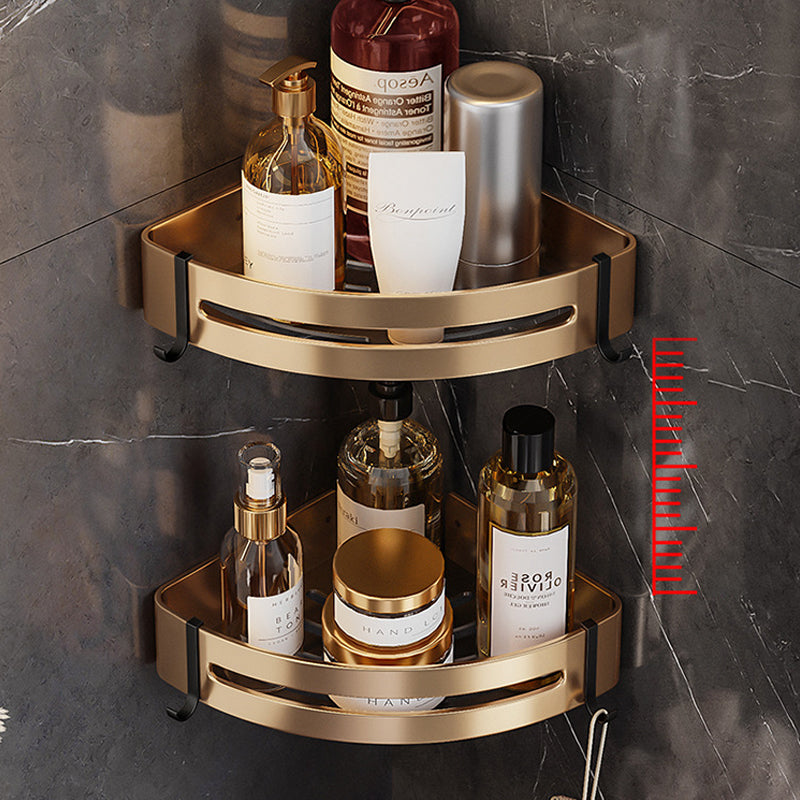 Black & Brass Bathroom Hardware Set Modern Stainless Bath Shelf/Towel Bar/Paper Holder Clearhalo 'Bathroom Hardware Sets' 'Bathroom Hardware' 'Bathroom Remodel & Bathroom Fixtures' 'bathroom_hardware_sets' 'Home Improvement' 'home_improvement' 'home_improvement_bathroom_hardware_sets' 6648940