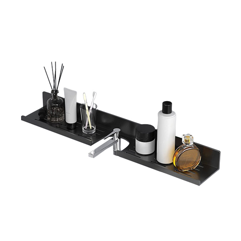 2-Piece Modern Style Bathroom Hardware Set Bath Shelf in Aluminum Clearhalo 'Bathroom Hardware Sets' 'Bathroom Hardware' 'Bathroom Remodel & Bathroom Fixtures' 'bathroom_hardware_sets' 'Home Improvement' 'home_improvement' 'home_improvement_bathroom_hardware_sets' 6649060