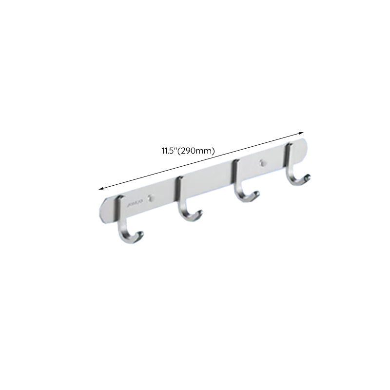 Contemporary Bathroom Accessory Set in Aluminum with Towel Bar/Bath Shelf Clearhalo 'Bathroom Hardware Sets' 'Bathroom Hardware' 'Bathroom Remodel & Bathroom Fixtures' 'bathroom_hardware_sets' 'Home Improvement' 'home_improvement' 'home_improvement_bathroom_hardware_sets' 6649138