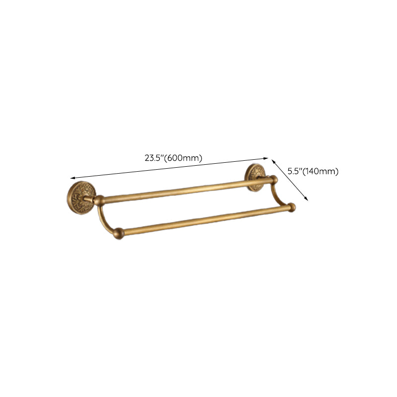 Traditional Bathroom Accessory Kit Gold Paper Holder Bathroom Set Clearhalo 'Bathroom Hardware Sets' 'Bathroom Hardware' 'Bathroom Remodel & Bathroom Fixtures' 'bathroom_hardware_sets' 'Home Improvement' 'home_improvement' 'home_improvement_bathroom_hardware_sets' 6649249