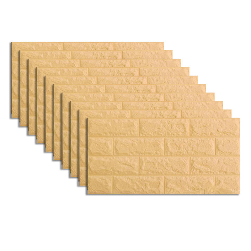Industrial Wall Plank 3D Print Bedroom Living Room Wall Panels Set of 10 Beige 19.7"L x 9.8"W Clearhalo 'Flooring 'Home Improvement' 'home_improvement' 'home_improvement_wall_paneling' 'Wall Paneling' 'wall_paneling' 'Walls & Ceilings' Walls and Ceiling' 6652699