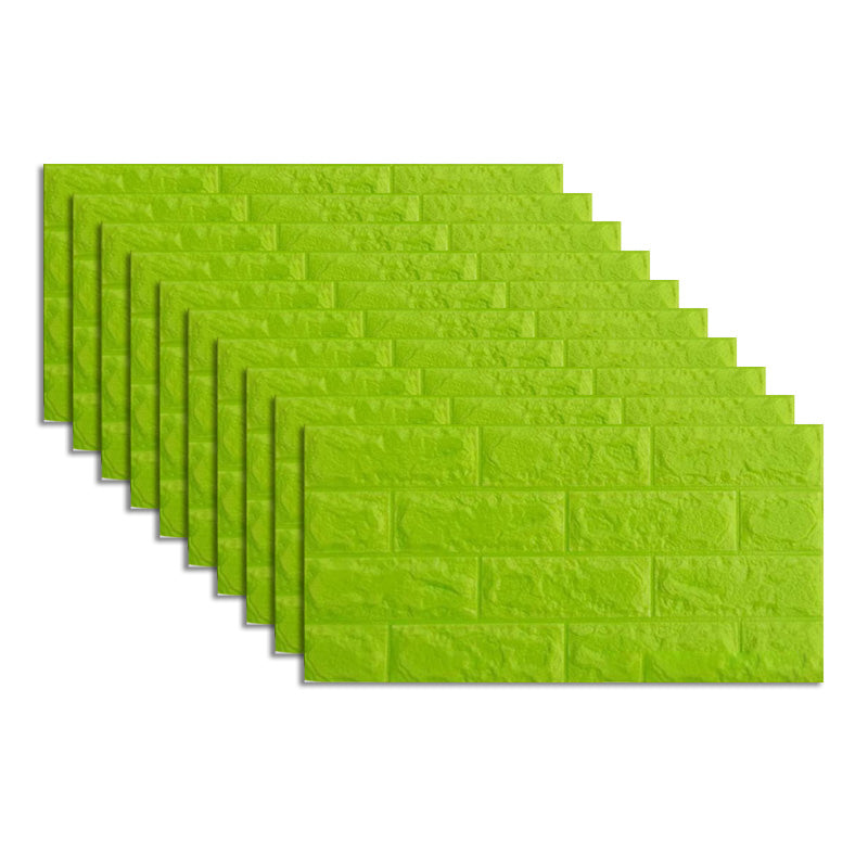 Industrial Wall Plank 3D Print Bedroom Living Room Wall Panels Set of 10 Fruit Green 19.7"L x 9.8"W Clearhalo 'Flooring 'Home Improvement' 'home_improvement' 'home_improvement_wall_paneling' 'Wall Paneling' 'wall_paneling' 'Walls & Ceilings' Walls and Ceiling' 6652701