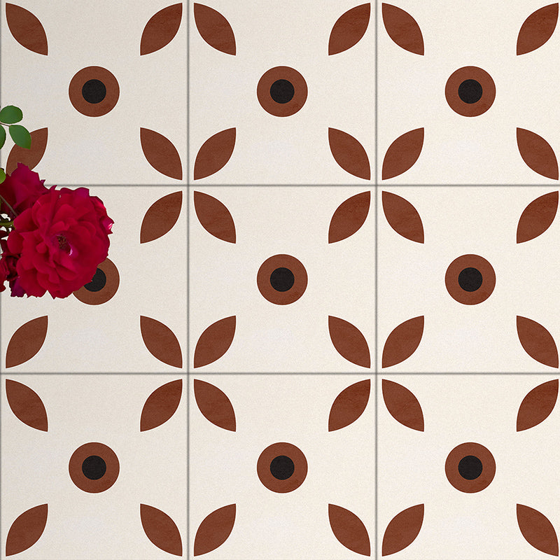 Indoor Vinyl Flooring Flower Print Peel and Stick Waterproof Square Vinyl Flooring Clearhalo 'Flooring 'Home Improvement' 'home_improvement' 'home_improvement_vinyl_flooring' 'Vinyl Flooring' 'vinyl_flooring' Walls and Ceiling' 6658802