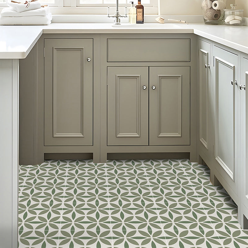 Indoor Vinyl Tile Flower Print Peel and Stick Waterproof Square Vinyl Tile Clearhalo 'Flooring 'Home Improvement' 'home_improvement' 'home_improvement_vinyl_flooring' 'Vinyl Flooring' 'vinyl_flooring' Walls and Ceiling' 6658834