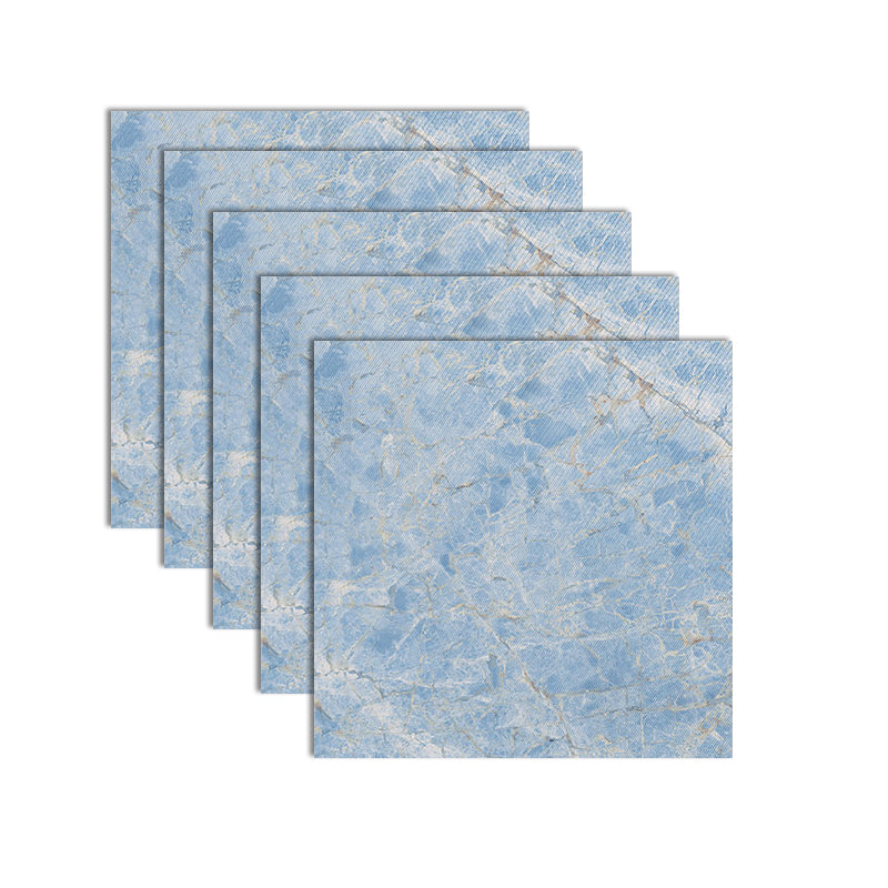 Peel and Stick Vinyl Flooring Marble Look Vinyl Flooring with Square Edge Light Blue 1'4" x 1'4" Clearhalo 'Flooring 'Home Improvement' 'home_improvement' 'home_improvement_vinyl_flooring' 'Vinyl Flooring' 'vinyl_flooring' Walls and Ceiling' 6658871
