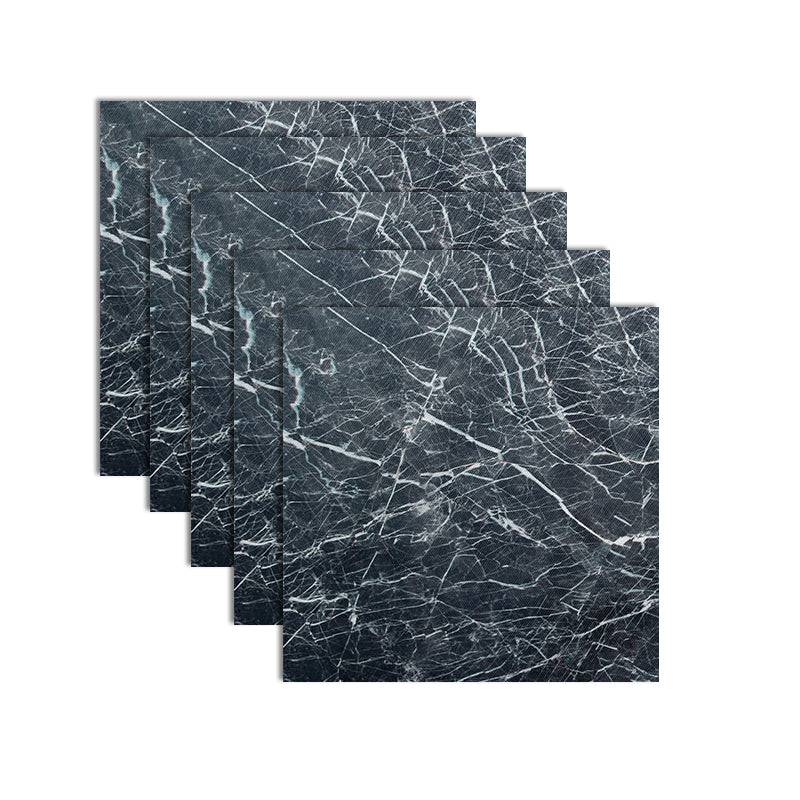 Peel and Stick Vinyl Flooring Marble Look Vinyl Flooring with Square Edge Dark Heather Gray-Black 1'4" x 1'4" Clearhalo 'Flooring 'Home Improvement' 'home_improvement' 'home_improvement_vinyl_flooring' 'Vinyl Flooring' 'vinyl_flooring' Walls and Ceiling' 6658875