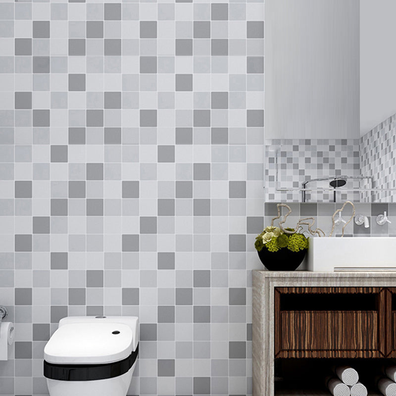 Modern Mosaic Tile Waterproof Smooth Peel and Stick Backsplash Tile for Bathroom Grey Clearhalo 'Flooring 'Home Improvement' 'home_improvement' 'home_improvement_peel_stick_blacksplash' 'Peel & Stick Backsplash Tile' 'peel_stick_blacksplash' 'Walls & Ceilings' Walls and Ceiling' 6660072