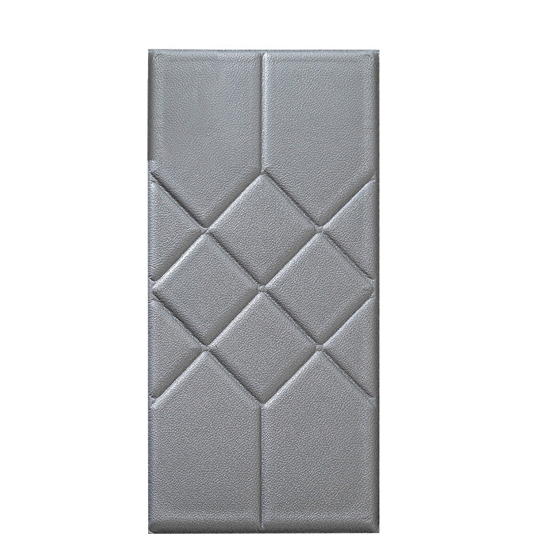 3D Embossed Foam Wall Paneling Living Room Waterproof Wall Paneling Silver Gray Clearhalo 'Flooring 'Home Improvement' 'home_improvement' 'home_improvement_wall_paneling' 'Wall Paneling' 'wall_paneling' 'Walls & Ceilings' Walls and Ceiling' 6660166