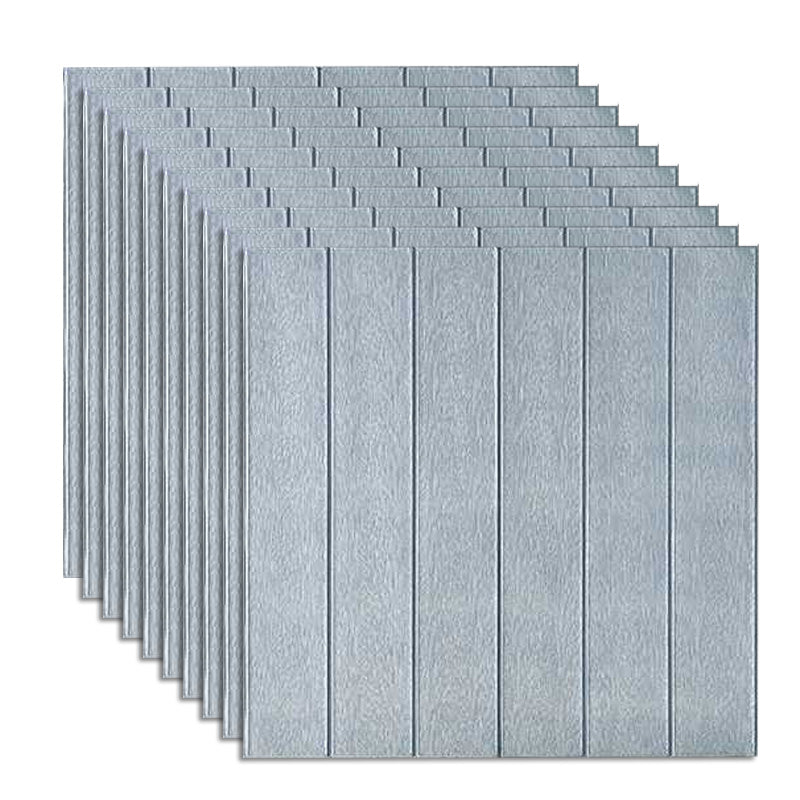 Living Room Wall Paneling Peel and Stick 3D Embossed Wall Paneling Silver Gray Clearhalo 'Flooring 'Home Improvement' 'home_improvement' 'home_improvement_wall_paneling' 'Wall Paneling' 'wall_paneling' 'Walls & Ceilings' Walls and Ceiling' 6660207