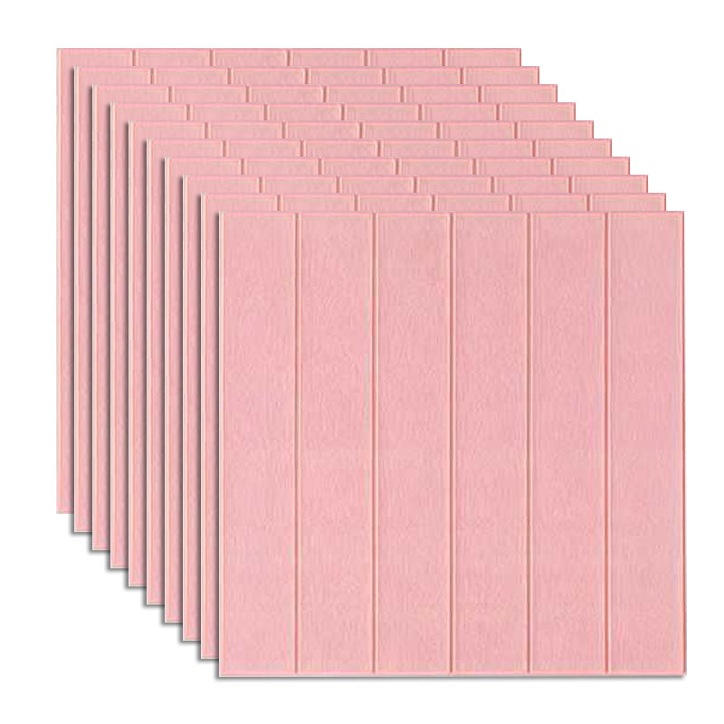 Living Room Wall Paneling Peel and Stick 3D Embossed Wall Paneling Pink Clearhalo 'Flooring 'Home Improvement' 'home_improvement' 'home_improvement_wall_paneling' 'Wall Paneling' 'wall_paneling' 'Walls & Ceilings' Walls and Ceiling' 6660209