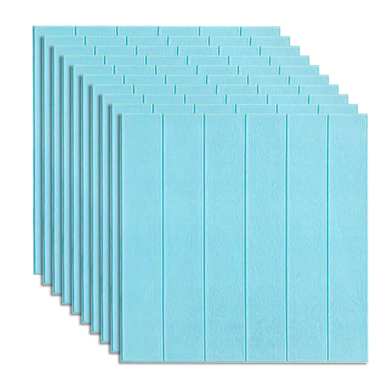 Living Room Wall Paneling Peel and Stick 3D Embossed Wall Paneling Blue Clearhalo 'Flooring 'Home Improvement' 'home_improvement' 'home_improvement_wall_paneling' 'Wall Paneling' 'wall_paneling' 'Walls & Ceilings' Walls and Ceiling' 6660213