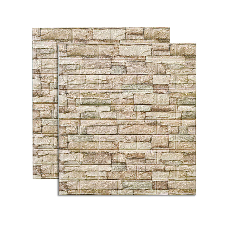 Farmhouse Wall Plank 3D Brick Living Room Wall Panels Set of 2 White Clearhalo 'Flooring 'Home Improvement' 'home_improvement' 'home_improvement_wall_paneling' 'Wall Paneling' 'wall_paneling' 'Walls & Ceilings' Walls and Ceiling' 6660217
