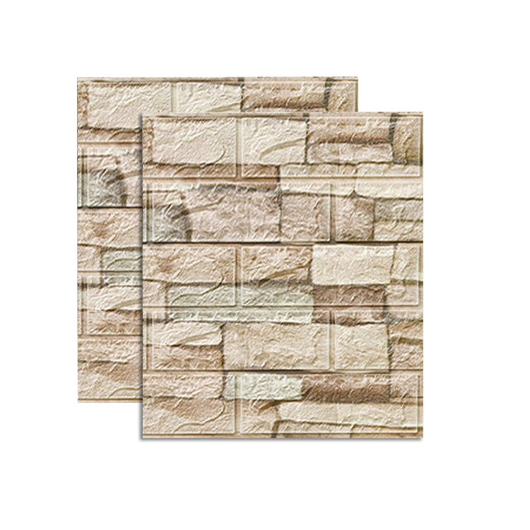 Farmhouse Wall Plank 3D Brick Living Room Wall Panels Set of 2 White 15.2"L x 13.8"W x 0.1"H Clearhalo 'Flooring 'Home Improvement' 'home_improvement' 'home_improvement_wall_paneling' 'Wall Paneling' 'wall_paneling' 'Walls & Ceilings' Walls and Ceiling' 6660230