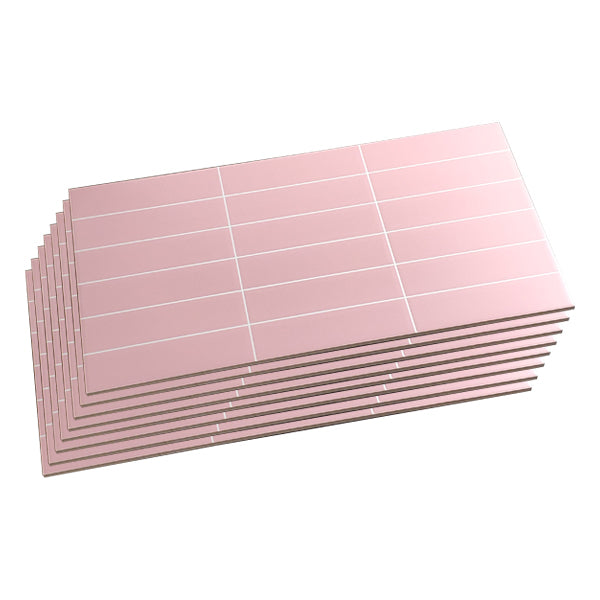 Modern Wall Tile Straight Edge Rectangle Indoor Wall Tile for Living Room Pink Clearhalo 'Floor Tiles & Wall Tiles' 'floor_tiles_wall_tiles' 'Flooring 'Home Improvement' 'home_improvement' 'home_improvement_floor_tiles_wall_tiles' Walls and Ceiling' 6660598