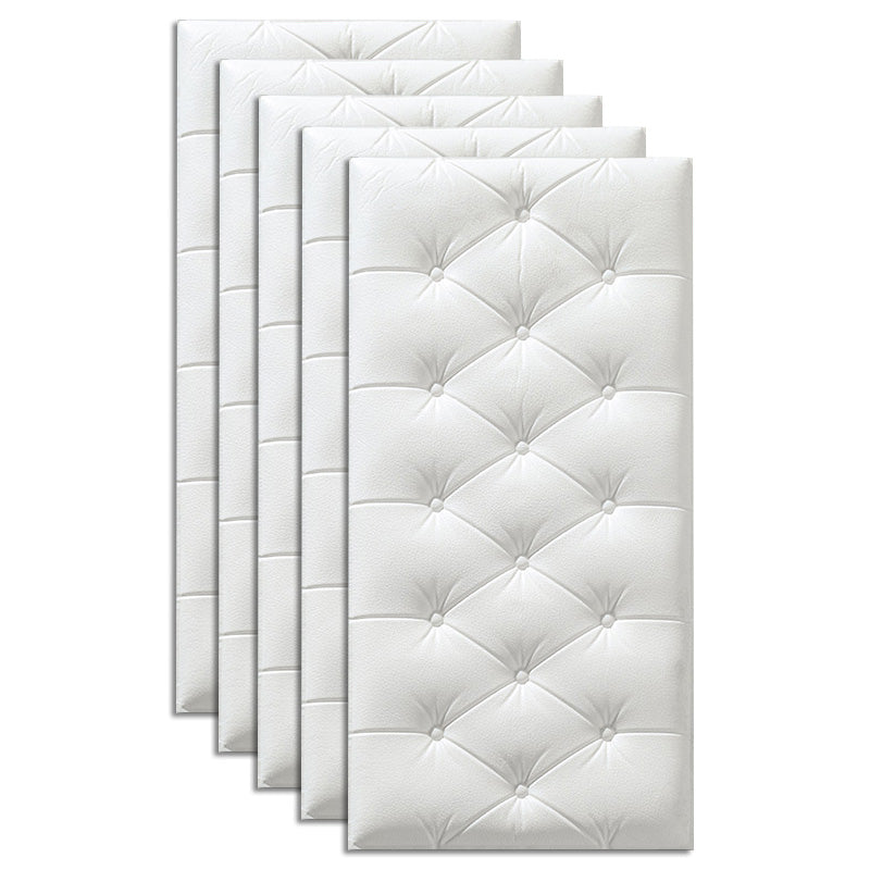 Modern Wall Paneling Living Room Peel and Stick 3D Embossing Waterproof Wall Paneling White Pin head soft bag Clearhalo 'Flooring 'Home Improvement' 'home_improvement' 'home_improvement_wall_paneling' 'Wall Paneling' 'wall_paneling' 'Walls & Ceilings' Walls and Ceiling' 6661030