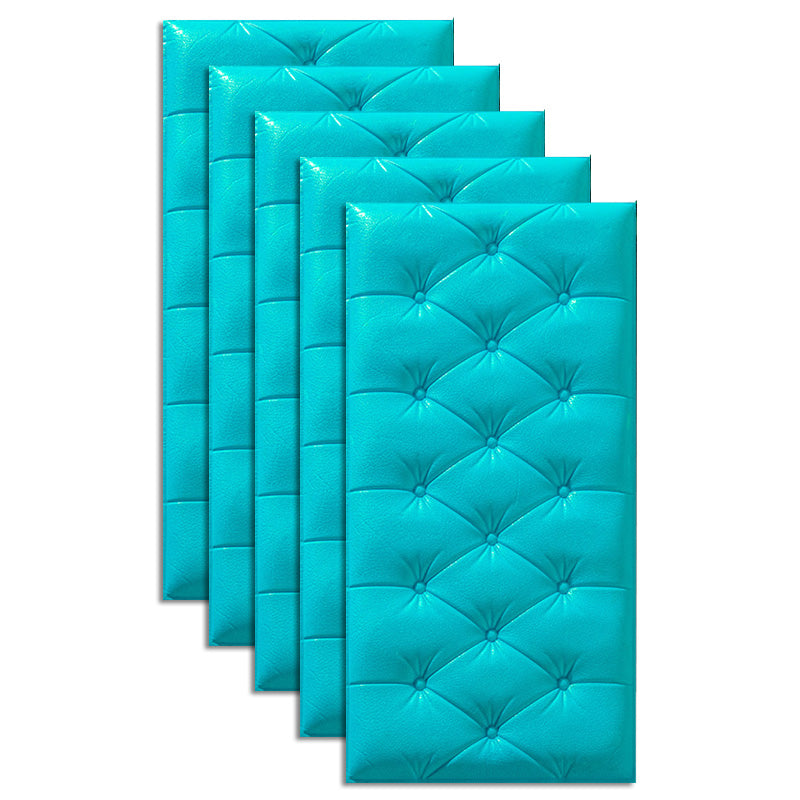 Modern Wall Paneling Living Room Peel and Stick 3D Embossing Waterproof Wall Paneling Lake Blue Pin head soft bag Clearhalo 'Flooring 'Home Improvement' 'home_improvement' 'home_improvement_wall_paneling' 'Wall Paneling' 'wall_paneling' 'Walls & Ceilings' Walls and Ceiling' 6661033