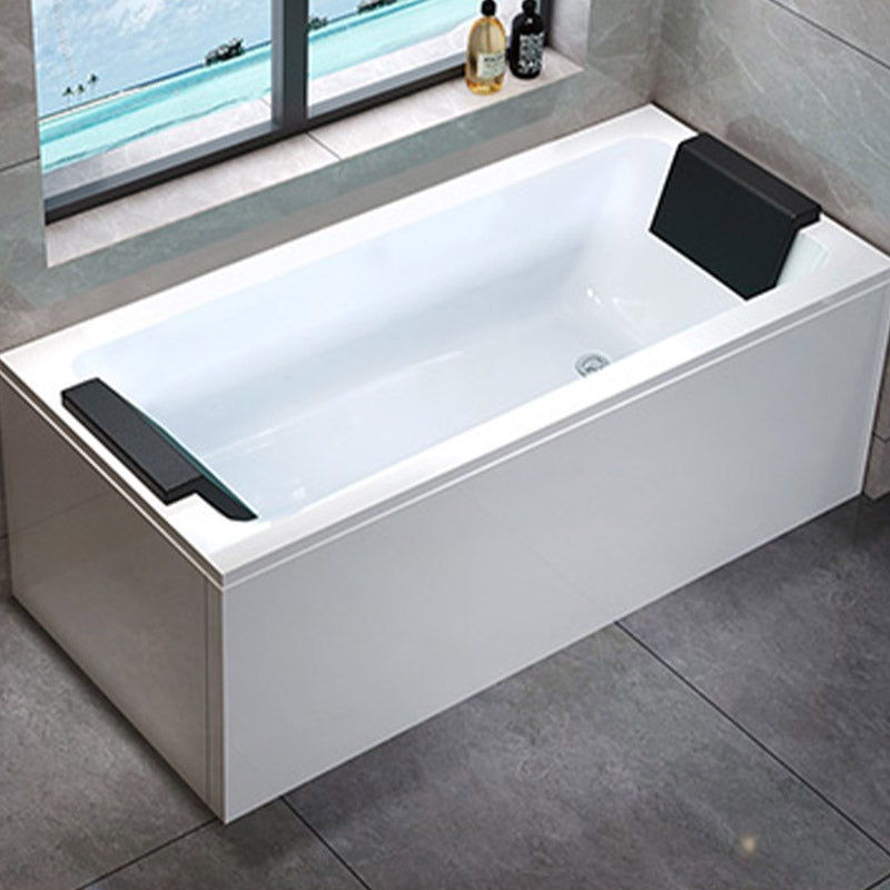 Modern Style Alcove Bath Tub Acrylic Rectangular Bathroom Bathtub with Faucet Clearhalo 'Bathroom Remodel & Bathroom Fixtures' 'Bathtubs' 'Home Improvement' 'home_improvement' 'home_improvement_bathtubs' 'Showers & Bathtubs' 6662679