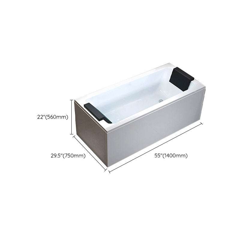 Modern Style Alcove Bath Tub Acrylic Rectangular Bathroom Bathtub with Faucet Clearhalo 'Bathroom Remodel & Bathroom Fixtures' 'Bathtubs' 'Home Improvement' 'home_improvement' 'home_improvement_bathtubs' 'Showers & Bathtubs' 6662681