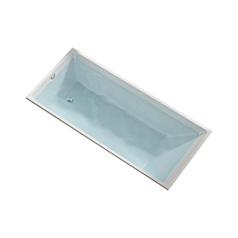 Contemporary Drop-in Soaking Bathtub Rectangle Acrylic Bathtub in White Clearhalo 'Bathroom Remodel & Bathroom Fixtures' 'Bathtubs' 'Home Improvement' 'home_improvement' 'home_improvement_bathtubs' 'Showers & Bathtubs' 6662734