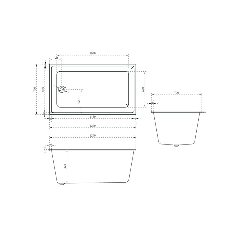 Contemporary Drop-in Soaking Bathtub Rectangle Acrylic Bathtub in White Clearhalo 'Bathroom Remodel & Bathroom Fixtures' 'Bathtubs' 'Home Improvement' 'home_improvement' 'home_improvement_bathtubs' 'Showers & Bathtubs' 6662740