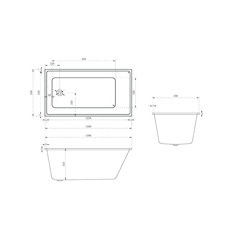 Contemporary Drop-in Soaking Bathtub Rectangle Acrylic Bathtub in White Clearhalo 'Bathroom Remodel & Bathroom Fixtures' 'Bathtubs' 'Home Improvement' 'home_improvement' 'home_improvement_bathtubs' 'Showers & Bathtubs' 6662741