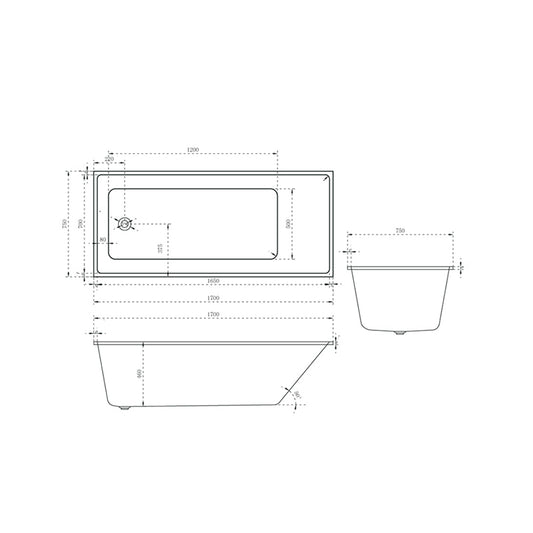 Contemporary Drop-in Soaking Bathtub Rectangle Acrylic Bathtub in White Clearhalo 'Bathroom Remodel & Bathroom Fixtures' 'Bathtubs' 'Home Improvement' 'home_improvement' 'home_improvement_bathtubs' 'Showers & Bathtubs' 6662745