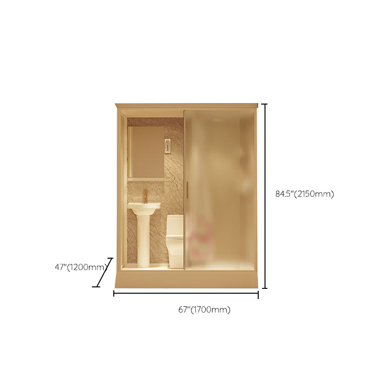 Contemporary Shower Stall Frosted Rectangle Framed Shower Stall with Ceiling Clearhalo 'Bathroom Remodel & Bathroom Fixtures' 'Home Improvement' 'home_improvement' 'home_improvement_shower_stalls_enclosures' 'Shower Stalls & Enclosures' 'shower_stalls_enclosures' 'Showers & Bathtubs' 6664551