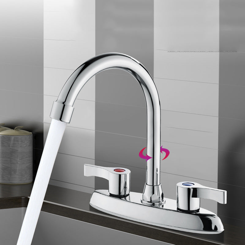 Swivel Spout Circular Faucet Brass Modern Style Bathroom Faucet Clearhalo 'bathroom_sink_faucets' 'Conjunta de Baño y Conjunta de Grifo' 'Coronamiento de Baño y Dispositivo de Baño' 'Grifo del lavabo del baño' 'Hogar' 'home_improvement' 'home_improvement_bathroom_sink_faucets' 'Mejoras para el hogar' 6667119