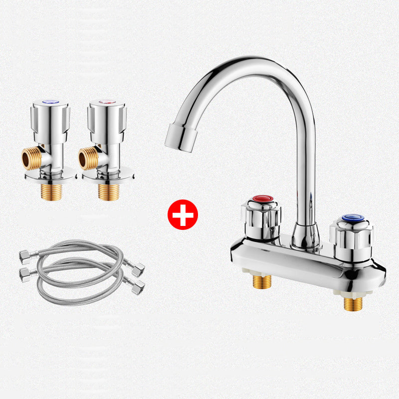 Swivel Spout Circular Faucet Brass Modern Style Bathroom Faucet Plata 24 Inches Shut-off Valve Included Clearhalo 'bathroom_sink_faucets' 'Conjunta de Baño y Conjunta de Grifo' 'Coronamiento de Baño y Dispositivo de Baño' 'Grifo del lavabo del baño' 'Hogar' 'home_improvement' 'home_improvement_bathroom_sink_faucets' 'Mejoras para el hogar' 6667120