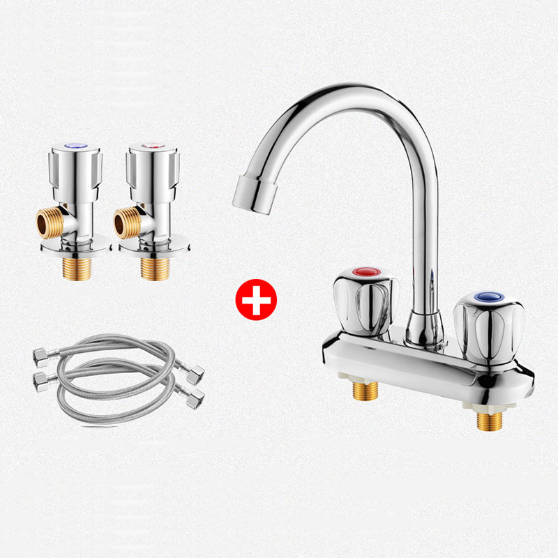 Swivel Spout Circular Faucet Brass Modern Style Bathroom Faucet Cromo 24 Inches Shut-off Valve Included Clearhalo 'bathroom_sink_faucets' 'Conjunta de Baño y Conjunta de Grifo' 'Coronamiento de Baño y Dispositivo de Baño' 'Grifo del lavabo del baño' 'Hogar' 'home_improvement' 'home_improvement_bathroom_sink_faucets' 'Mejoras para el hogar' 6667125