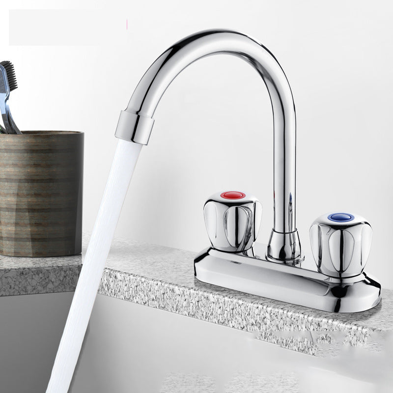 Swivel Spout Circular Faucet Brass Modern Style Bathroom Faucet Cromo Supply Line Not Included Shut-off Valve Not Included Clearhalo 'bathroom_sink_faucets' 'Conjunta de Baño y Conjunta de Grifo' 'Coronamiento de Baño y Dispositivo de Baño' 'Grifo del lavabo del baño' 'Hogar' 'home_improvement' 'home_improvement_bathroom_sink_faucets' 'Mejoras para el hogar' 6667129