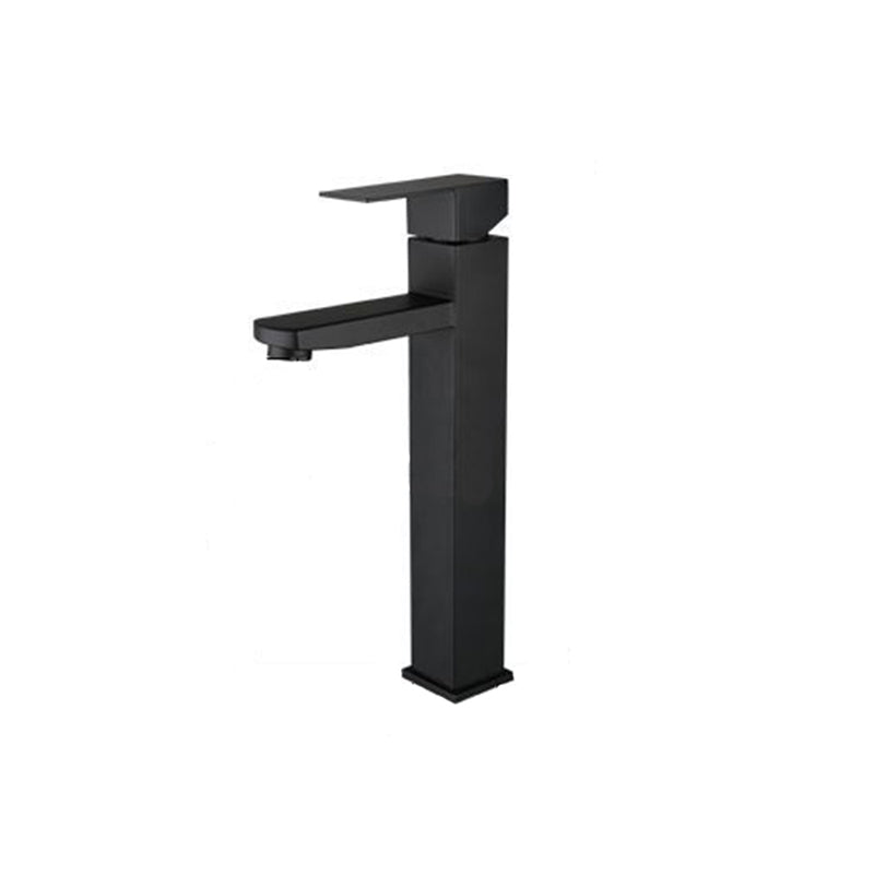 Modern Lavatory Faucet Centerset Bathroom Sink Faucet in Black 12.2" 24 Inches Clearhalo 'Bathroom Remodel & Bathroom Fixtures' 'Bathroom Sink Faucets' 'Bathroom Sinks & Faucet Components' 'bathroom_sink_faucets' 'Home Improvement' 'home_improvement' 'home_improvement_bathroom_sink_faucets' 6667139