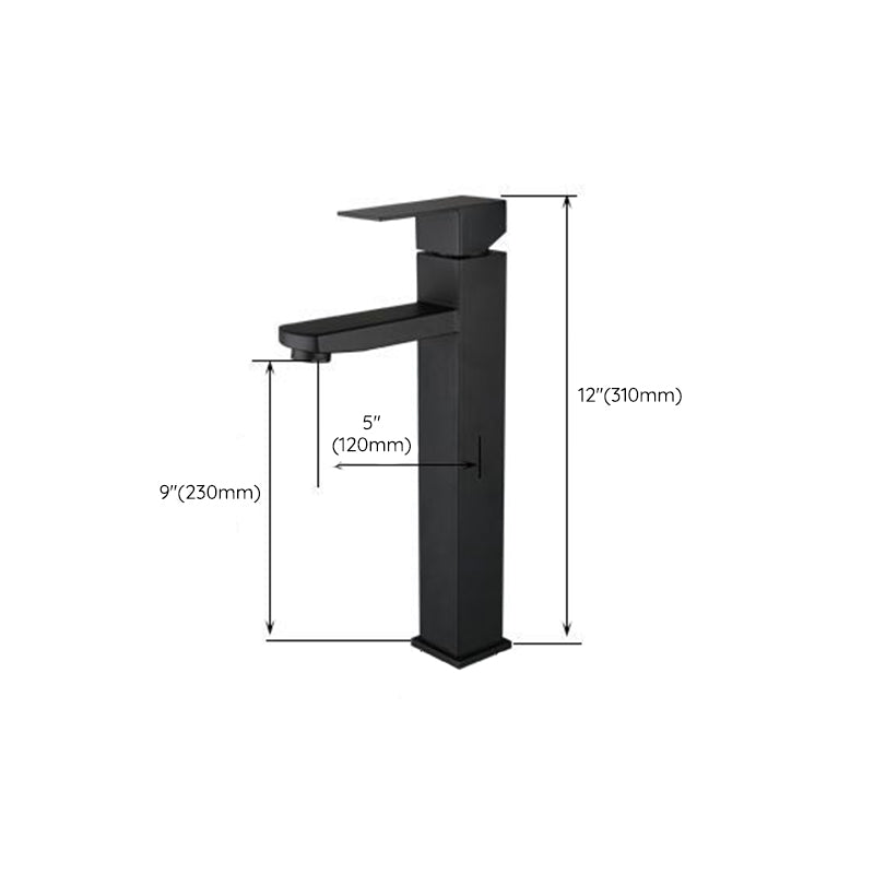 Modern Lavatory Faucet Centerset Bathroom Sink Faucet in Black Clearhalo 'Bathroom Remodel & Bathroom Fixtures' 'Bathroom Sink Faucets' 'Bathroom Sinks & Faucet Components' 'bathroom_sink_faucets' 'Home Improvement' 'home_improvement' 'home_improvement_bathroom_sink_faucets' 6667155