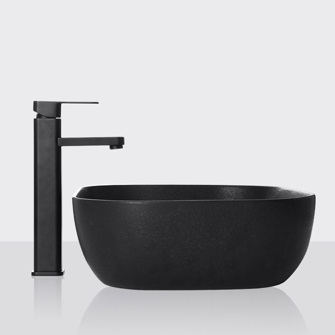 Black Trough Bathroom Sink Round Porcelain Trough Bathroom Sink Clearhalo 'Bathroom Remodel & Bathroom Fixtures' 'Bathroom Sinks & Faucet Components' 'Bathroom Sinks' 'bathroom_sink' 'Home Improvement' 'home_improvement' 'home_improvement_bathroom_sink' 6667499