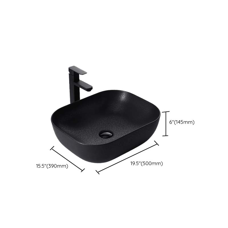 Black Trough Bathroom Sink Round Porcelain Trough Bathroom Sink Clearhalo 'Bathroom Remodel & Bathroom Fixtures' 'Bathroom Sinks & Faucet Components' 'Bathroom Sinks' 'bathroom_sink' 'Home Improvement' 'home_improvement' 'home_improvement_bathroom_sink' 6667521