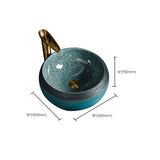 Traditional Vessel Sink Vitreous China Oval with Pop-Up Drain Bathroom Sink Clearhalo 'Bathroom Remodel & Bathroom Fixtures' 'Bathroom Sinks & Faucet Components' 'Bathroom Sinks' 'bathroom_sink' 'Home Improvement' 'home_improvement' 'home_improvement_bathroom_sink' 6667559