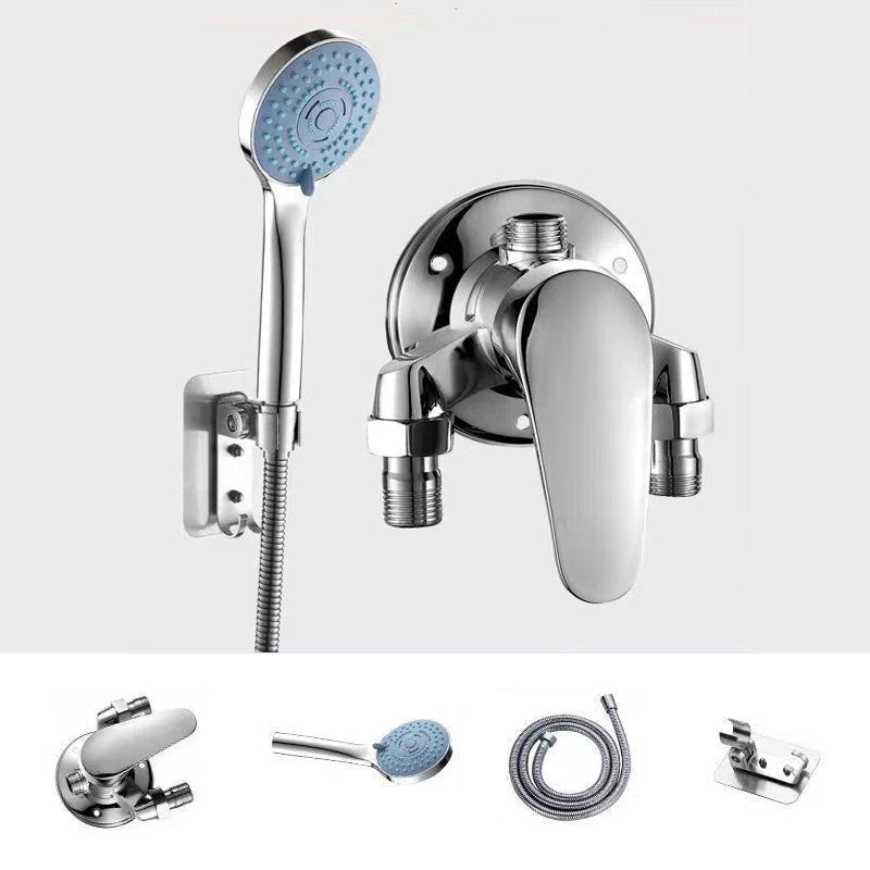 Shower Trim Massage Jet Level Handle Wall Mounted Shower Trim Five Gear Hand Spray Clearhalo 'Bathroom Remodel & Bathroom Fixtures' 'Home Improvement' 'home_improvement' 'home_improvement_shower_faucets' 'Shower Faucets & Systems' 'shower_faucets' 'Showers & Bathtubs Plumbing' 'Showers & Bathtubs' 6667791