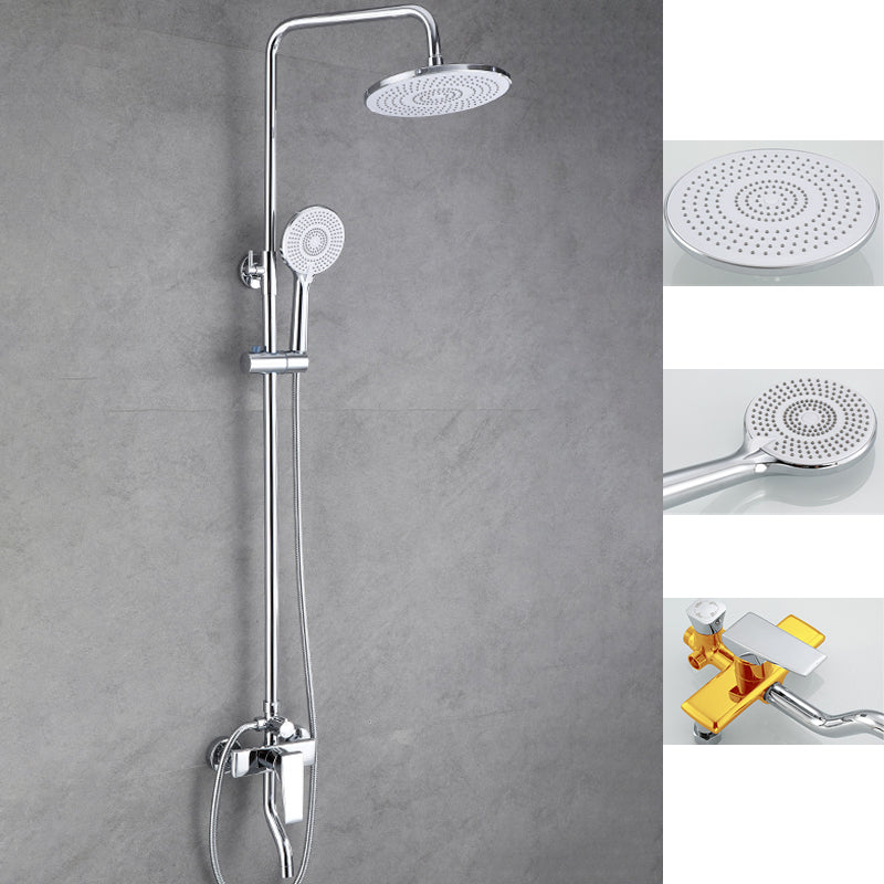 Shower Trim Round Rain Massage Jet Handheld Shower Head System Circular Arc 3 Clearhalo 'Bathroom Remodel & Bathroom Fixtures' 'Home Improvement' 'home_improvement' 'home_improvement_shower_faucets' 'Shower Faucets & Systems' 'shower_faucets' 'Showers & Bathtubs Plumbing' 'Showers & Bathtubs' 6667812